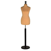 Display Guru Female Uk Size 18/20 Dressmakers Tailors Dummy Mannequin Gold Torso Bust with Black Wood Round Base